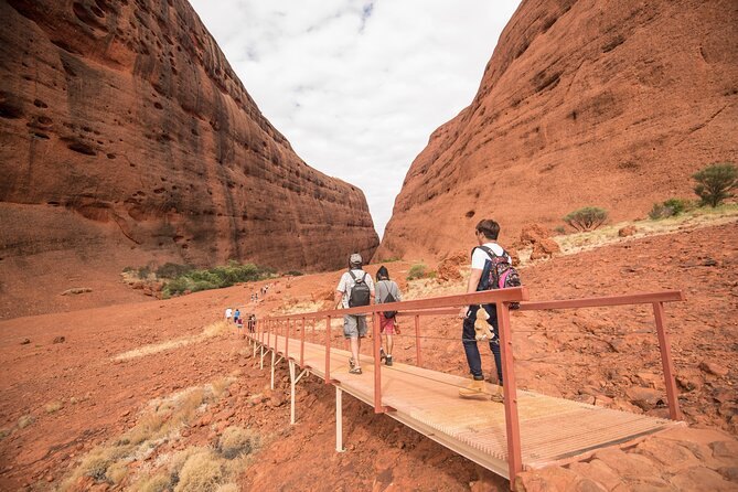 The boardwalk section of the Valley of the Winds walk between the domes