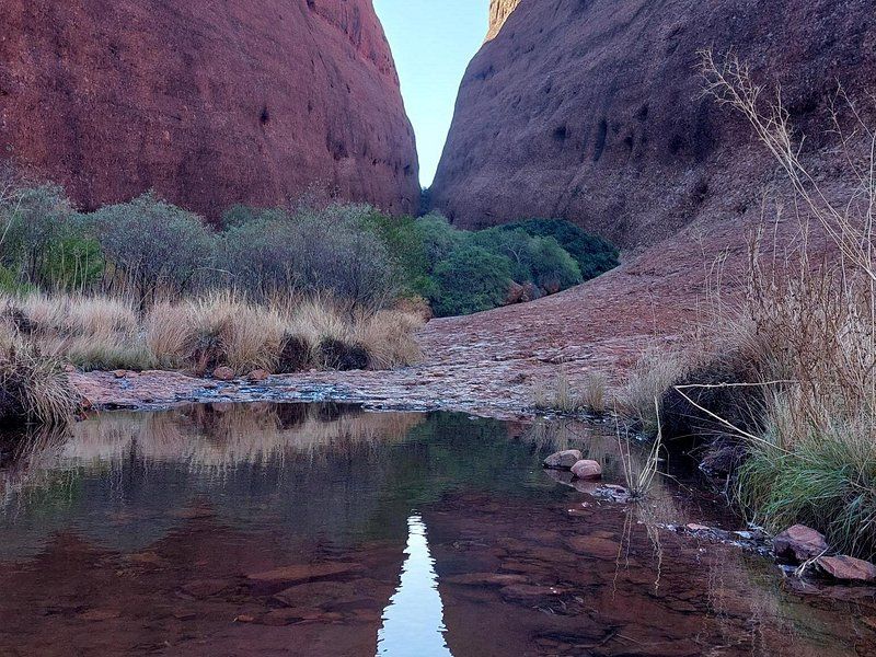 A still waterhole on the floor of Walpa Gorge between the dome walls